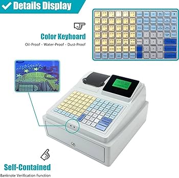 Amazon.co.jp: 電子キャッシュレジスター、81キー8デジタルLED